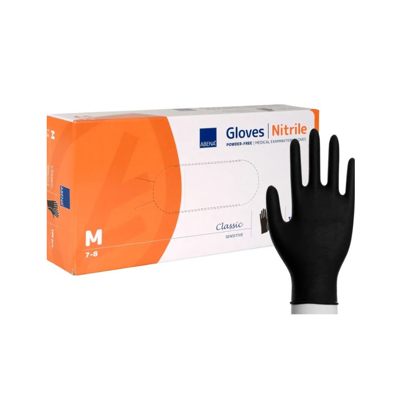 Gants Nitrile non poudrés noirs Abena-Frantex Abena Frantex - 1